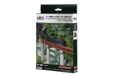 KATO-Lemke K20-824 - N - Blechträgerbrücke, gebogen, R 481 mm - rot